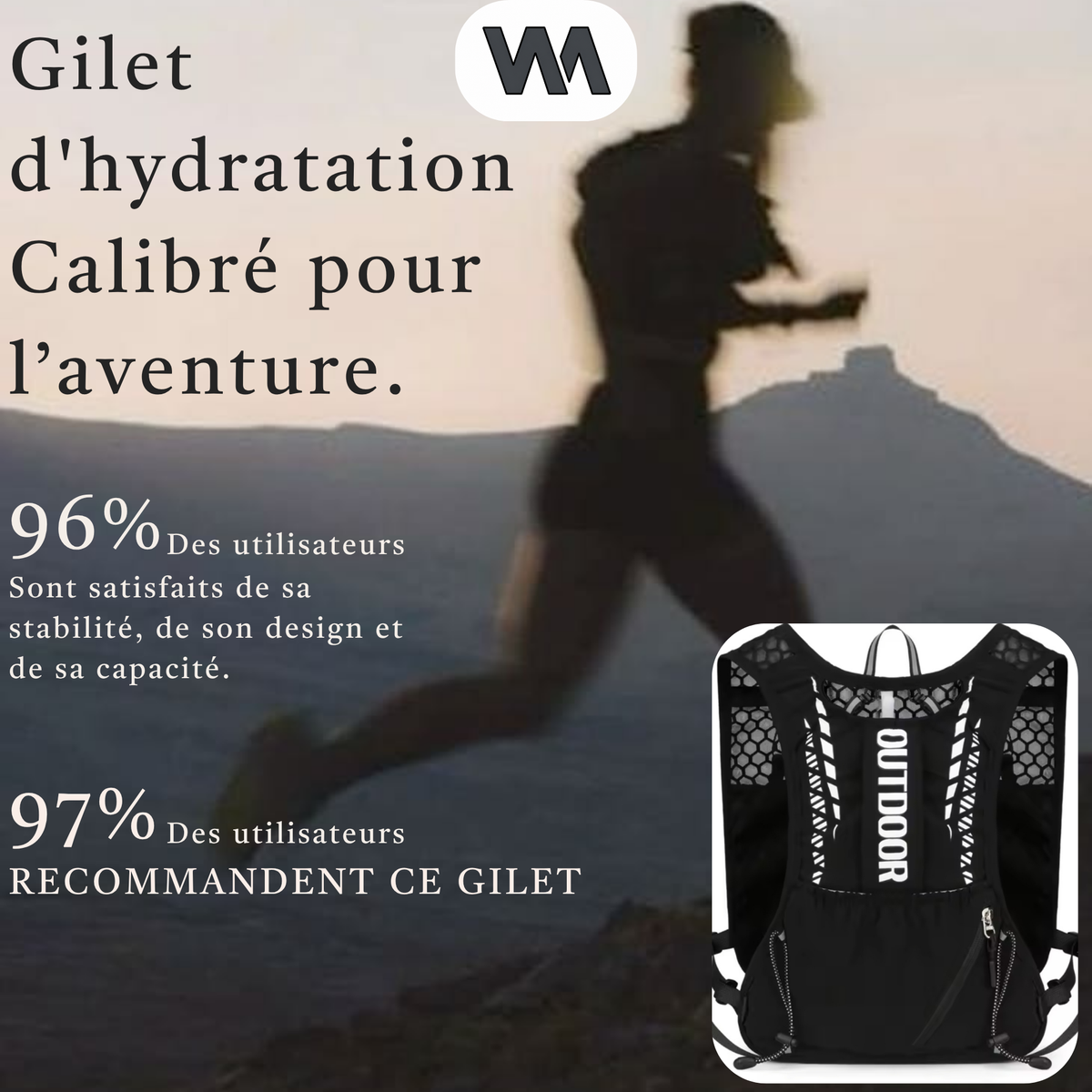 Le sac-gilet d'hydratation léger et ergonomique