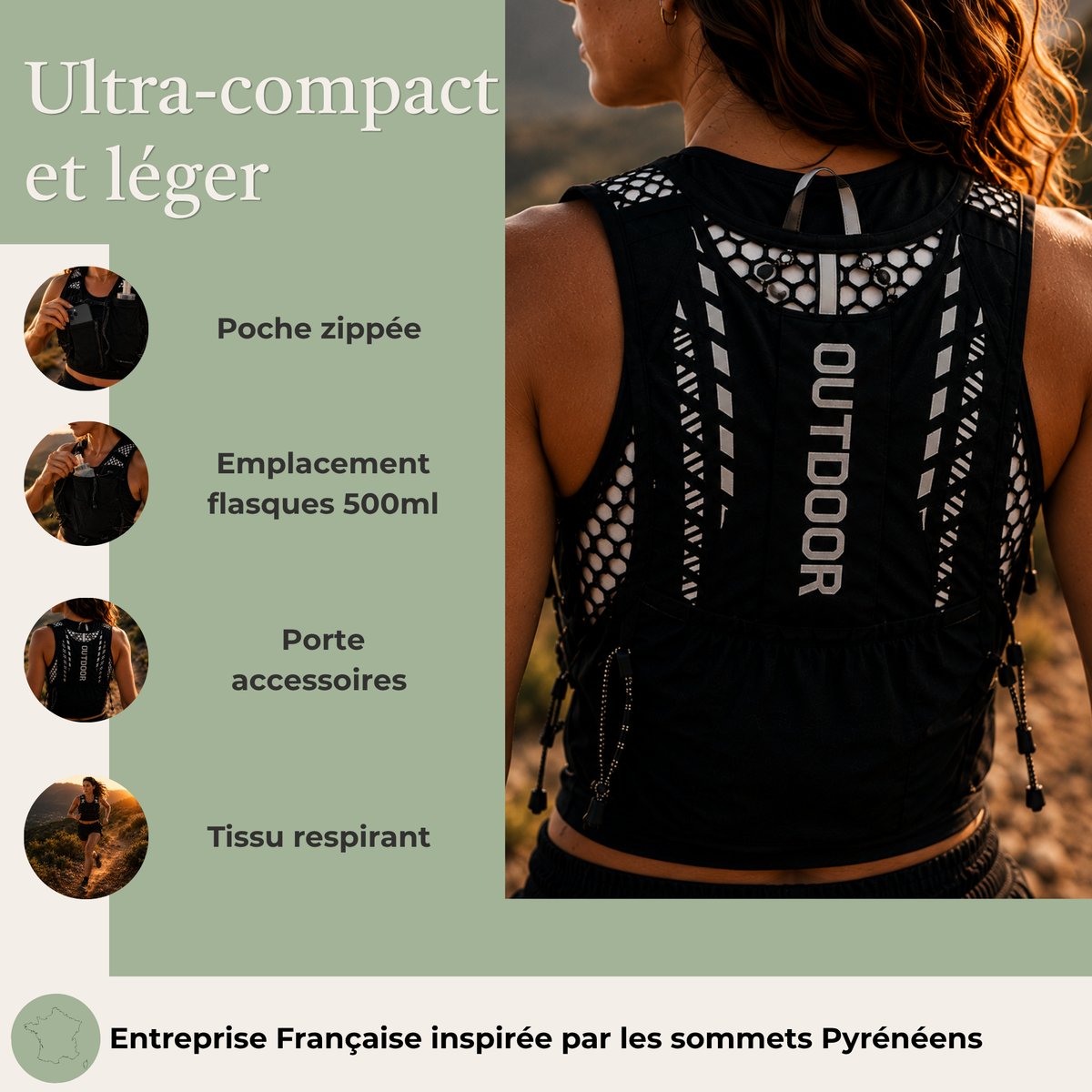 Le sac-gilet d'hydratation léger et ergonomique